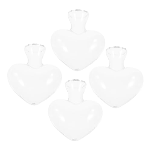 SEWOART 4 Stück Liebe Glasvase Pflanzen Töpfe Pflanzendekorationen Vase Glastopf Haushaltsvase Wasserpflanzvase Glasvase Für Zuhause Pflanzenpflanzer Transparent von SEWOART