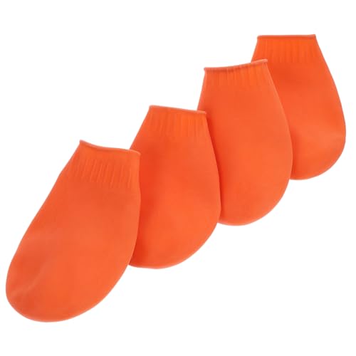 SEWOART 4 Stück Hundelaufschuhe Bequeme Nicht-Outdoor-Booties für Hunde Größe M Orange von SEWOART