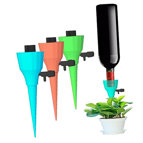 SEWOART 6er Set Pflanzenspiess Bewässerung Mit Druckregelung Automatische Gieß Für Pflanzenpflege Einstellbarer Wasserfluss Ideal Für Garten Und Balkon Zufällige Farben von SEWOART