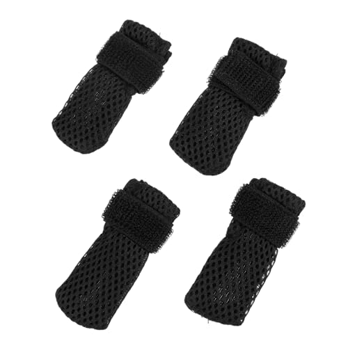 SEWOART 8 STK Katzenschuhe Kätzchenkrallenkappen Kratzfeste Katzenstiefel Mützen für Katzen Paws pfotenschutz katzenpflege Kratzschutz für Katzen Katze gegen Kratzer Polyester Black von SEWOART