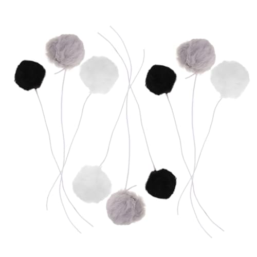 SEWOART 9 Stücke Katze Necken Ball Mit Seil Plüsch Bälle Puff Bälle Interaktive Für Indoor Kätzchen DIY Katze Klettern Turm Zubehör von SEWOART