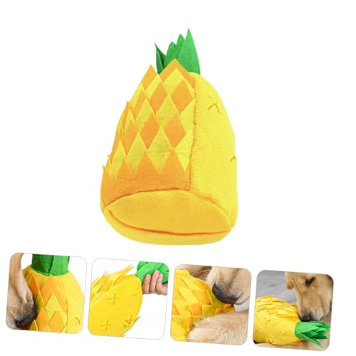 SEWOART Ananas-Spielzeug Für Haustiere Welpenspielzeug Flauschige Kuscheltiere Spielzeug Zum Reinigen Der Hundezähne Hund Zahnen Füllwatte Golden Retriever Trainingsmatte von SEWOART