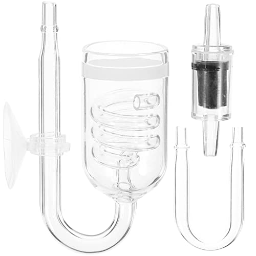 SEWOART Filterwatte Aquarium Aquarium Co2 Diffusor Set Mit Saugnapf Effektive Luftverfeinerung Für Ihr Fischbecken Verschleißfester Sauerstoffdiffusor Für Optimale Wasserqualität Rundboden Design von SEWOART