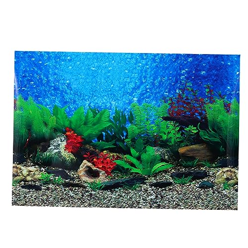 SEWOART Fischtank-Aufkleber 3D-Aquarium-Hintergrund doppelseitiger Wandaufkleber für Zuhause lebendige Meereslebewesen-Kunst von SEWOART