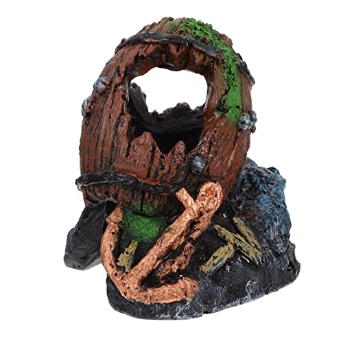 SEWOART Aquarium Landschaftsbau Ornamente Schiffswrack im Aquarium LED Dekoration Aquarienschmuck Panzer Aquarium versteck Aquariumzubehör Aquariumhöhle Fischbecken Versteck Harz SEWOART Aquarium Landschaftsbau Ornamente Schiffswrack im Aquarium LED Dekoration Aquarienschmuck Panzer Aquarium versteck Aquariumzubehör Aquariumhöhle Fischbecken Versteck Harz von SEWOART