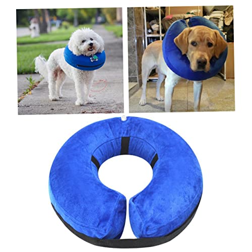 SEWOART Aufblasbare Für Haustiere Donut-Halsband Für Hunde Hundehalsband Hund Rettungshalsbänder Für Haustiere Haustierbedarf Für Hunde Weicher Für Hunde Blue von SEWOART