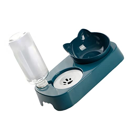 SEWOART Pet Tilt Bowl Set Katzenfutter- Und Wasserspender Automatischer Futternapf Leicht Zu Reinigendes Material von SEWOART