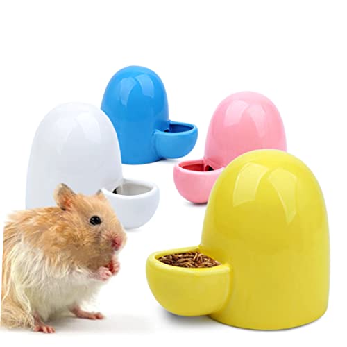 SEWOART Selbstdosierender Futterautomat Für Katzen Und Hamster Keramik 200 Ml Automatischer Futterspender Wassernapf Wasserspender Und Futterspender-Set Für Haustiere von SEWOART