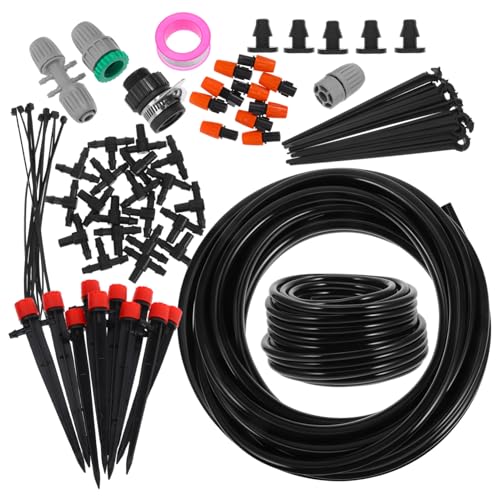 SEWOART Drip Irrigation Set Mit 16 Rohren Und 8 öchern Bewässerungssystem Für Gartenpflanzen Pflanzenbewässerungsgeräte Sprühdü Für Gewächshäuser Effektives Tropfbewässerungssystem von SEWOART