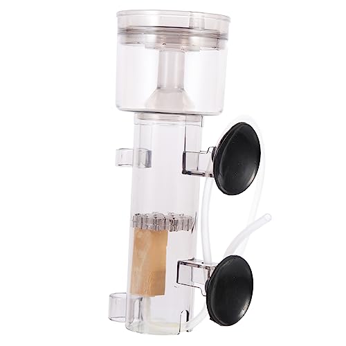 SEWOART Eiweißabschäumer Eiweißfilter-Skimmer Proteinfilter für Aquarien Mini-Schwammfilter wasserreiniger hauswasserfilter Salzwasser-Reinigungskimmer Aquarium-Proteinreiniger Acryl Grey von SEWOART