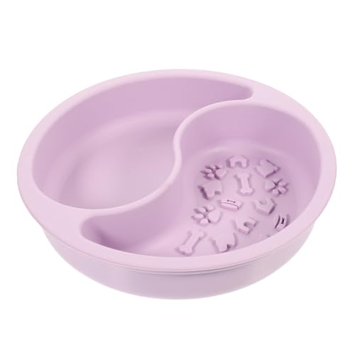 SEWOART Futternapf aus Silikon für Haustiere Haustiernapf Boden hundenapf Kleiner hundewassernapf pet Feeder pet Water Bowl Heimtierbedarf Katzennapf für den Haushalt Kieselgel Violett von SEWOART