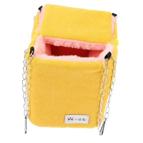 SEWOART Hamster Baumwollnest mastubatoren pet Bed Vogelhaus Schlafsack Tierhängematte Katzenbett Meerschweinchen Heu Tiere kleine Vogelhängematte warmes meerschweinchenbett Stoff Yellow von SEWOART