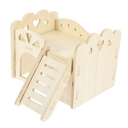 SEWOART Holzspielzeug Hamster-Spielzeug hamsterhaus hamsterbett Kletterhaus für e Haustiere Hamsterversteck Spielzeuge Rutschenhaus für Hamster Hamster-Verstecknest Klettern Chinchilla von SEWOART