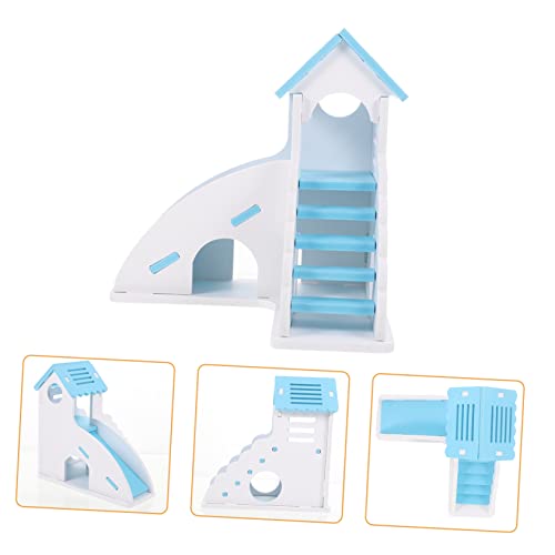 SEWOART Hamster-Spielzeug Leiter Für Hamster Hamsterleiter Kleines Versteck Für Hamster Hamsterversteck Kletterspielzeug Meerschweinchenhaus Kleines Haustier Kleintierhaus PVC Sky-Blue von SEWOART