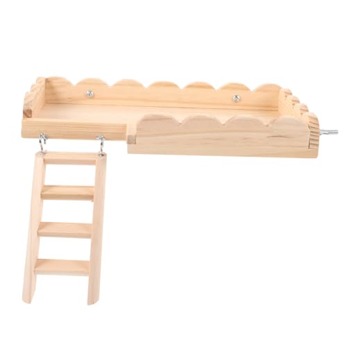 SEWOART Hamster-Spielzeugtreppe Angebot an Hamsterkäfigen Kletterplattform Hamster Spielzeug hamsterspielzeug Hamster-Balance Plattform für Haustierhamster Käfig-Landschaftsständer hölzern von SEWOART