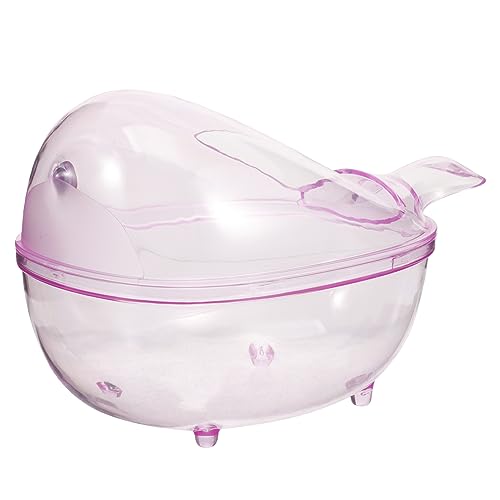 SEWOART Hamsterbad Hamster klo Hamster sandbad Hamster-Sandbadbehälter Hamster Badezimmer Hamster-Sandbad-Box Hamster-Badewanne Hamstersandbad Hamsterversteck Hamsterhaus Plastik Lavender von SEWOART