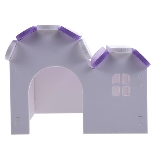 SEWOART Hamsterhöhle Kleines Tierheim Hamsterzubehör Spielzeug Hamsterhaus Haustiernest Aus PVC Hamsterburg Kleintierversteck Hamster-Haustier-Nest Rennmaus-spielhaus PVC-Material Violett von SEWOART