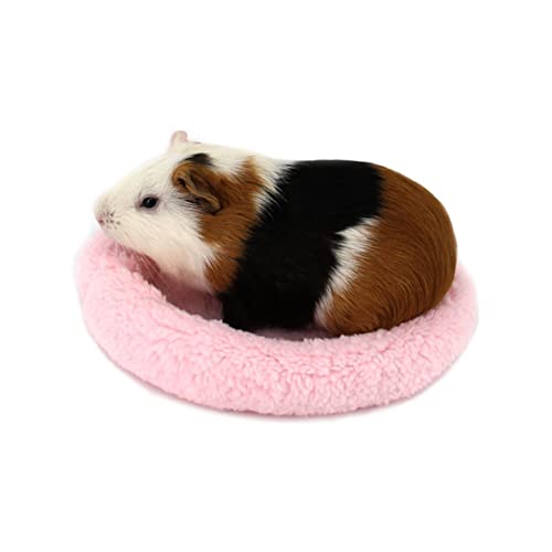 SEWOART Hamsterkissen Guinea-Bett Hamsterbett Warm Wurfkissen Futter Für Meerschweinchenkäfige Meerschweinchen Bett Schlafunterlage Für Kleintiere Hamster Pad Haustierdecke Igel Rosa von SEWOART