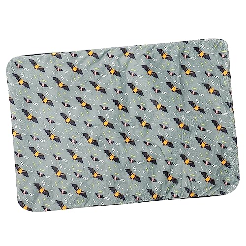 SEWOART Haustier-Halloween-Matte Heizkissen für Kätzchen tragbares katzenbett hundedecke Matte pet Heating pad heizkissen für Katzen Tragbare Katzenmatte bequemes Katzenbett Stoff Grey von SEWOART