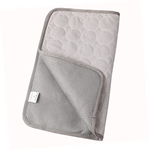 SEWOART Haustier Kühle Unterlage Haustier Kühle Matte Kühlkissen Fürs Bett Kühlbox Pad Kleines Hundebett Waschbar Sommer Kühlmatten EIS Seidenmatte Sommer Hundematte Hund Coole Matte Grey von SEWOART