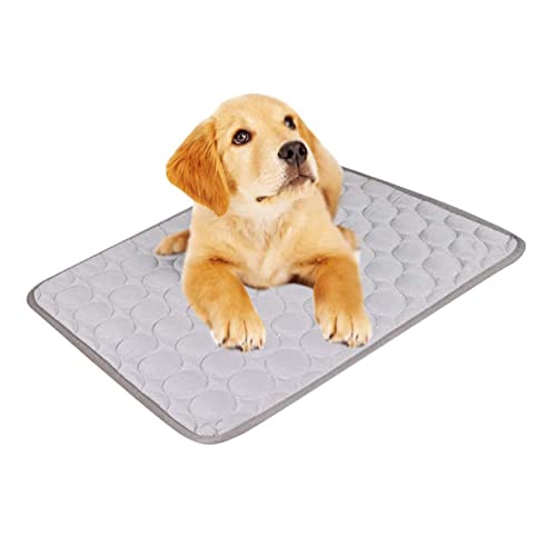 SEWOART Haustier kühle Unterlage selbstkühlendes Pad selbstkühlende Kissendecke sommerliche Katzenmatte petg Hunde abkühlung hundematte kühlend Haustier kühle Matte Hund Coole Matte Grey von SEWOART