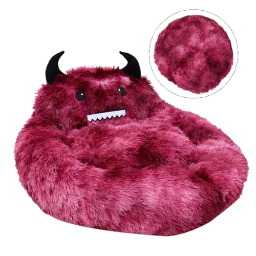 SEWOART Haustier warmes Nest Kätzchenhöhle Kissen für Haustiere Welpendecke Bettdecke für Haustiere pet Heating pad pet Bed katzenhöhle Katze Bett Matte Plüsch Haustierbett Plüsch- rot von SEWOART