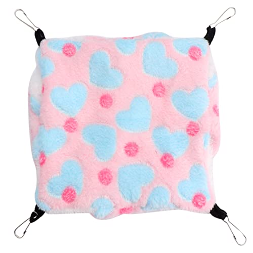 SEWOART Haustierbett pet Bed petbett pet Supplies warmes Bett Schaukelbett für Katzen Chinchilla warmes käfighaus versteck aus meerschweinchenvlies Plüschbett für Haustiere Rosa von SEWOART