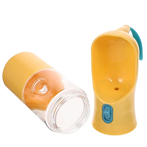 SEWOART Haustierfutterbecher Reisenapf für Haustiere Hund wasserflasche pet Water Bottle Hunde wasserflasche Wasserspender für Welpen Multifunktionale Hundetränke Kieselgel Yellow von SEWOART