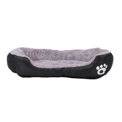 SEWOART Haustierhütte hundebett Hundecouchbett Hund vor Wowopet-Bett Bett für Hunde cama para Perros Rechteckiges Haustierbett Welpenbett Rechteckiges Katzenbett mittel Tuch Black von SEWOART