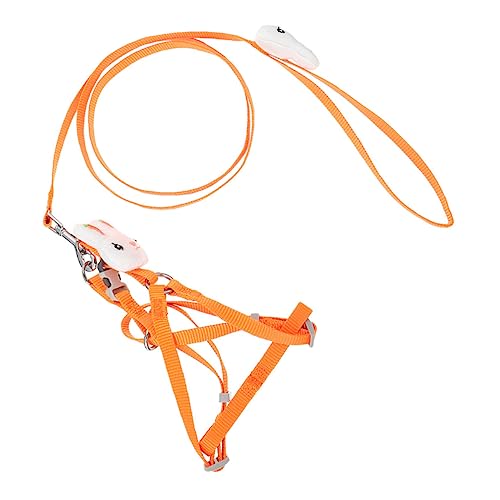 SEWOART Haustierleine Hundegürtel Kätzchenleine Basic-Leinen für Haustiere Kleintierleine reflektierende Hundeketten pet Supplies hundegurt Hundeleine Katzenwestenleine Polyester Orange von SEWOART