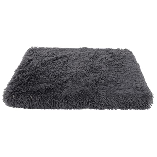 SEWOART Haustierstreu Katzenmatte Für Haustierkäfig Plüsch-katzenunterlage Hundeschlafbett Waschbare Hundebetten Für Mittelgroße Hunde Hundekistenkissen Welpenmatte Dark Grey Flanell von SEWOART