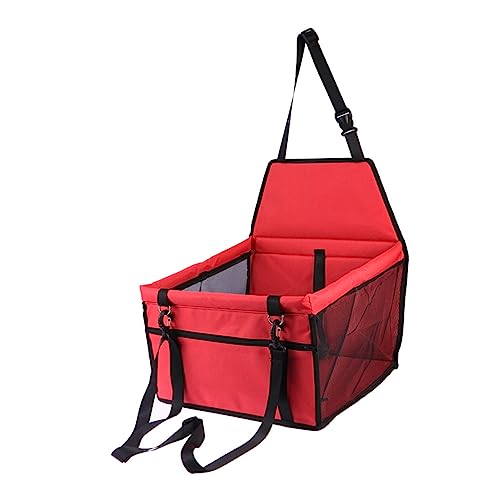 SEWOART Haustiertasche für den Autositz Reisetasche für Haustiere Hundetasche Hundesitz Mesh-Sitz gurtschoner Auto hundeautositz autositzauflage Mesh-Haustiertasche Hund autositz rot von SEWOART