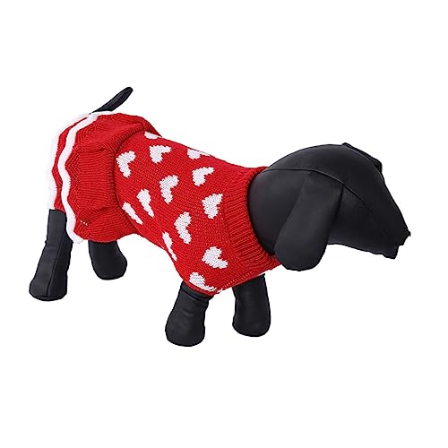 SEWOART Halloweenkostü Weihnachtskleidung für Hunde Kleid für ädchen rosafarbene Kleidung Kleiner Hundepullover Rock Hund Tuch Haustierzubehör festlich Hundekleidung rot von SEWOART