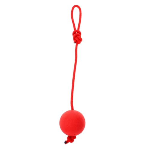 SEWOART Hundeball trainieren Dog chew Toy hundekauspielzeuge Dog Toy Unzerstörbares Hundespielzeug aus Seil Trainingsbedarf für Haustiere Spielzeugball für Haustiere Seil Gummiball rot von SEWOART