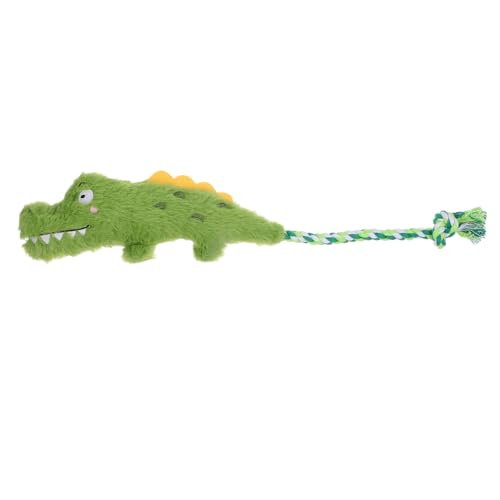 SEWOART Quietschspielzeug Plüsch-Alligator-hundespielzeug Quietscher Interaktives Molaren-knirschen-Spielzeug Zahnungslinderung Für Welpen von SEWOART