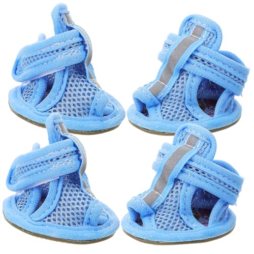 SEWOART Hundeschuhe Für Den Sommer Atmungsaktive Pet Sandalen Mit Rutschfester Sohle Für Hunde Anti Rutsch Sneakers Größe 4 von SEWOART