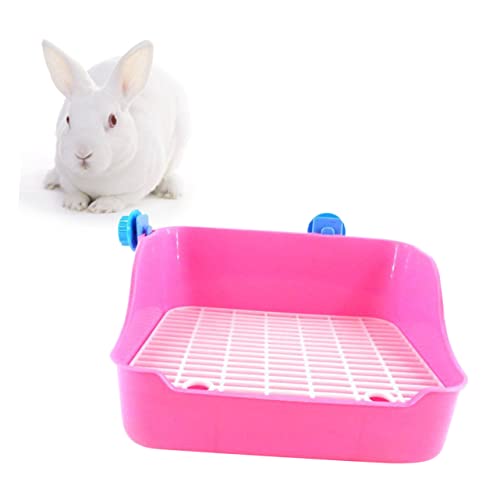 SEWOART Kaninchen-töpfchentrainer Chinchilla-Trainer Töpfchentrainer Für Haustiere Käfige Hamsterstreu Ecke Käfig Töpfchen Ecke Toilette Töpfchen-Trainer-Ecke Hase Kaninchentopf Wurf Rosa von SEWOART