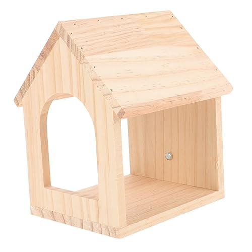 SEWOART Kasten Vogelhaus Aus Holz Vogelhaus Dekoration Aus Holz Winddichtes Vogelhaus Vogelnest Aus Holz Sittich Nest Garten Vogelhaus Bruthaus Für Kleine Vögel Vogelzubehör Hölzern von SEWOART