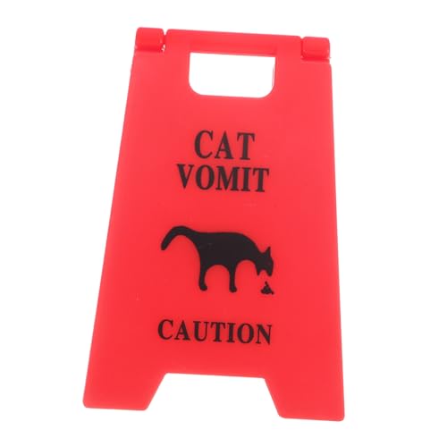 SEWOART Katze Erbrechen Schilder Tierdekoration Label Entlüftung Clip Food Cat Cat Food Food Löffel Löffel Katzen Food Snack Löffel Katzen Food Cat Cat Room Decoration Kit Entlüftung Rot von SEWOART