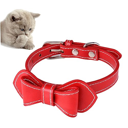 SEWOART Kitten Halsband Hunde für Hunde Katzen verstellbares Hundehalsband für Welpen Haustier Hundehalsband Haustierzubehör Hündchen rot von SEWOART
