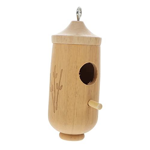 SEWOART Kolibri-Haus für den Außenbereich, hängendes Vogelhaus, Vogelkäfig-Dekoration, Vogelzüchter, Outdoorschaukel, Holzverzierung, Wabendekoration, Ruhedekoration, charmantes Holz von SEWOART