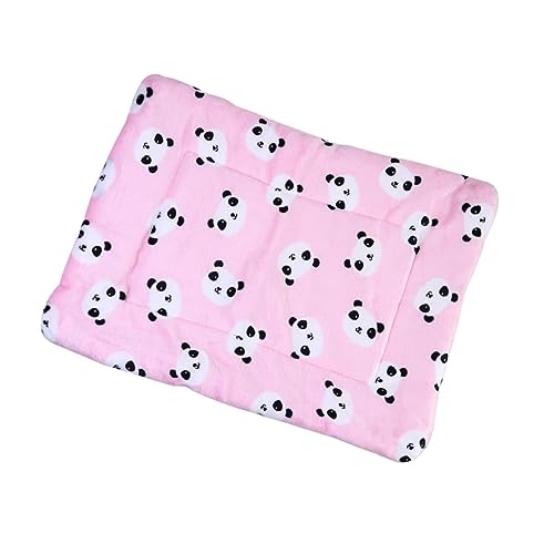 SEWOART Kuschelige Coral Fleece Haustier Schlafmatte Für Hunde Warmes Kissen Mit Panda Kopf Und Pinkem Hintergrund Größe S Ideal Für Kleine Bis Mittelgroße Hunde Pflegeleicht Und von SEWOART