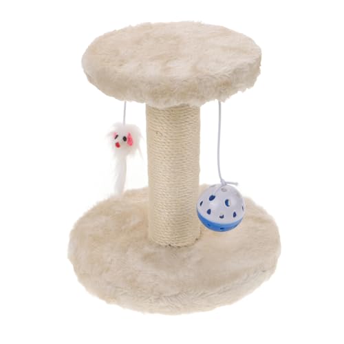 SEWOART Kratzbaum für Katzen Kratzbaum für den Haushalt Kratzspielzeug für Katzen Kratzbaum für Kätzchen katzenmöbel cat Furniture bequemer Katzenkratzbaum Katzenbedarf ， Beige von SEWOART