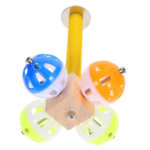 SEWOART Papageienstangenspielzeug Spielzeug für Vogelkäfige Kauspielzeug für Vögel Papageienkäfig Barsch Vogelstange Steht Bird Toys papageienspielzeug Papageienbarsch Vogelständer hölzern von SEWOART