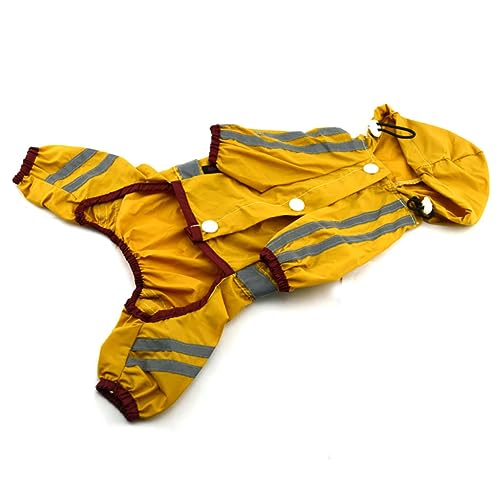 SEWOART Hunde-Regenhoodie Haustier-Regenjacke Regenmantel für Hunde wasserdicht Regenbekleidung Gelb XS von SEWOART