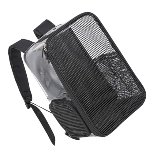 SEWOART Rucksack Weltraumtasche Schulterschutz Für Vögel Transportbox Für Haustiere Im Freien Tragbare Tragetasche Für Kleine Haustiere Reisetasche Hundetasche Black Oxford-Stoff von SEWOART