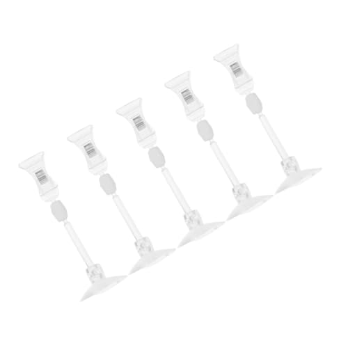 SEWOART Saugnapf Clip Für Aquarien Kunststoff Clip Für Aquarien Fütterungsklemme Aquarium Saugnäpfe Fischtank Clips Saugnäpfe Für Aquarien Saugnapf Futter Clip Abs Transparent 5 von SEWOART