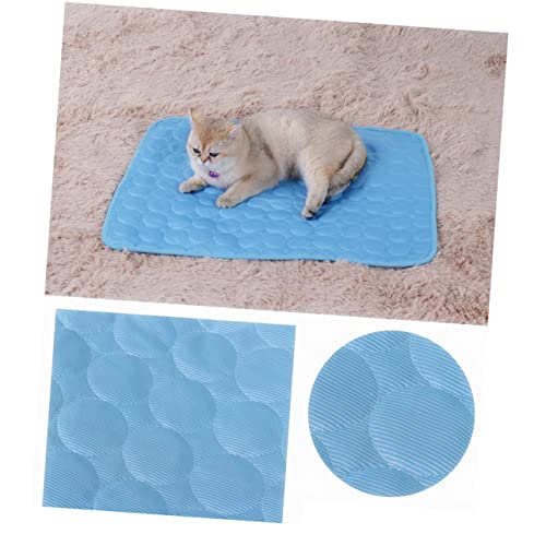 SEWOART Sommer kühlbetten Hund einfrieren Bett Matte Hundekühlmatte extra groß Haustier Hund Coole Matte Kühlweste für Hunde Hund kühlung Haustier kühle Matte für Haustierbetten Blue von SEWOART