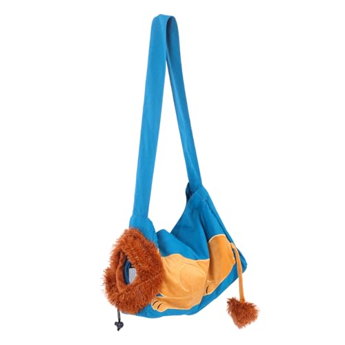 SEWOART Tasche Für Haustiere Umhängetasche Für Katzen Rucksackträger Für Haustiere Welpentasche Reisetransportbox Für Katzen Katzentragerucksäcke Hund Geldbörse Katzentasche Blue Segeltuch von SEWOART