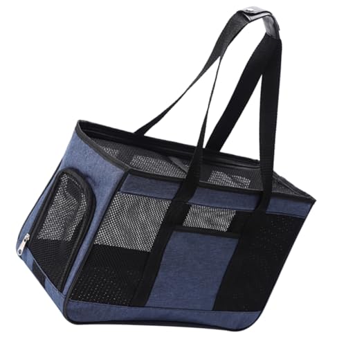 SEWOART Tasche für Haustiere pet Backpack Dog Carrier Bag katzentragetaschen Tragetasche für welpen Kätzchenträger hundekotbeutel Reiserucksack Katzentransporter Katzenbehälter Netz Blue von SEWOART